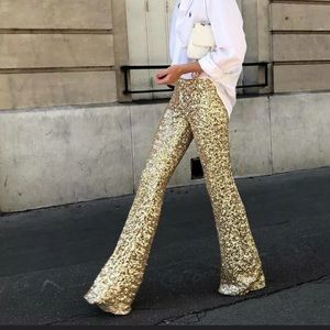 zara sequin leggings